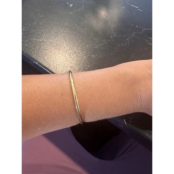 Elegant Michelle Campbell 14k Gold Plated Cuff Bracelet with White Pavé Stones - Picture 6 of 6